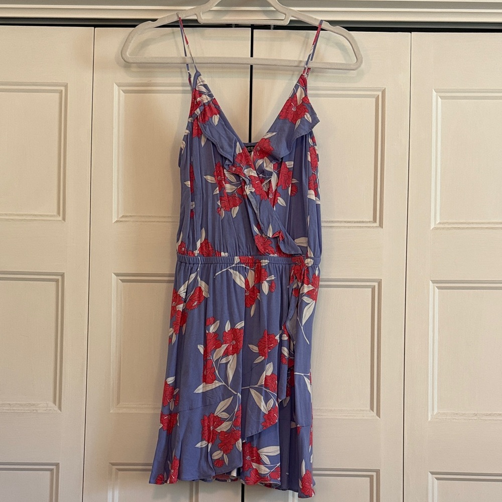 Express Floral Dress in Lavender and Coral